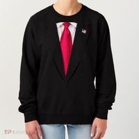 Usa President Trump Suit Easy Halloween Costume Women's Sweatshirt thumb 0
