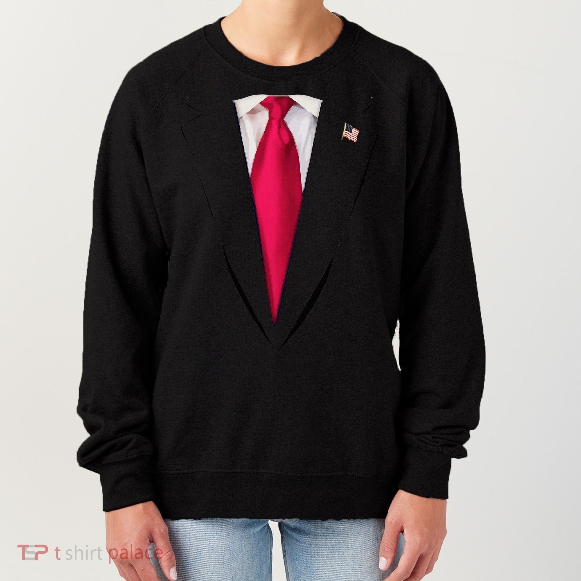 Usa President Trump Suit Easy Halloween Costume Women's Sweatshirt