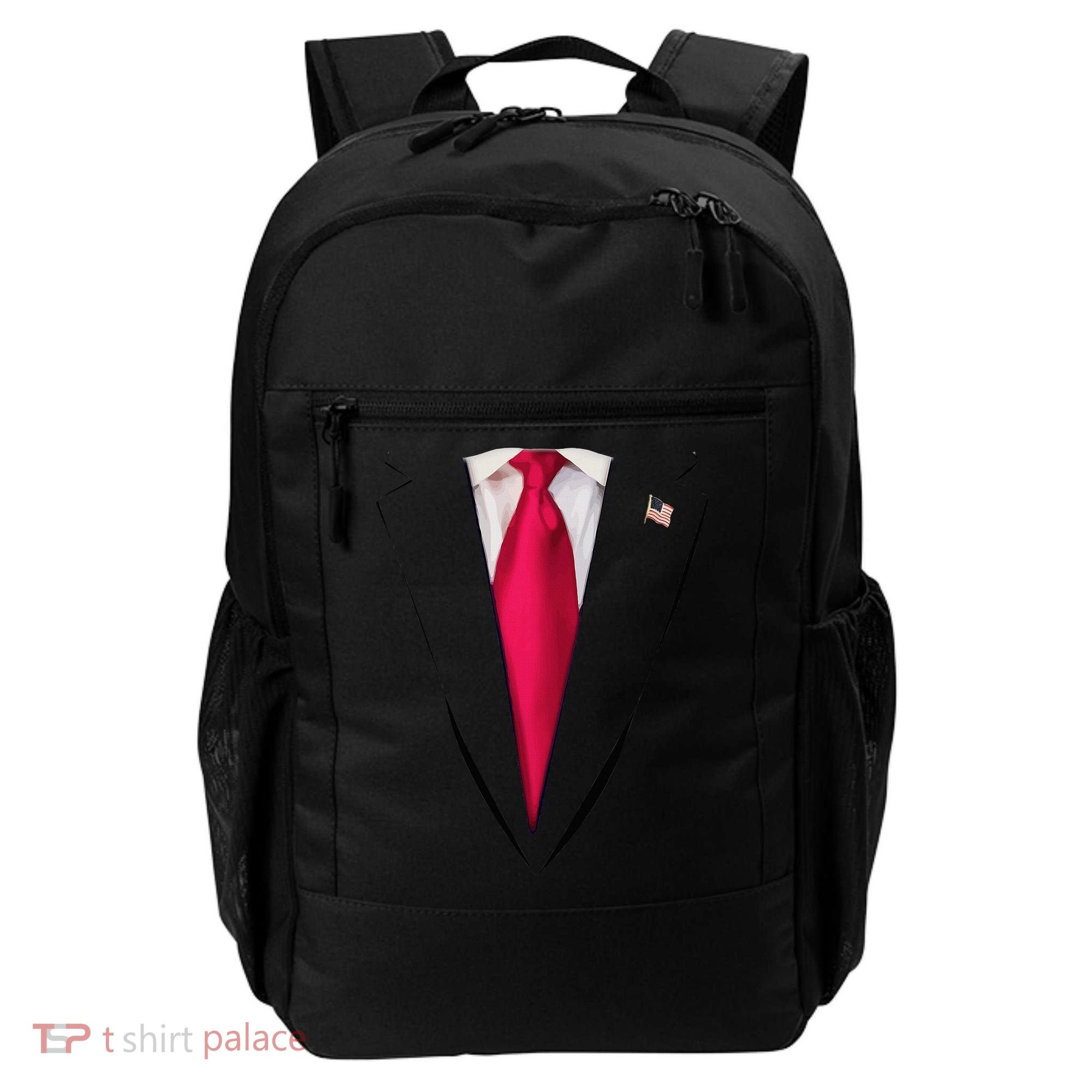 Usa President Trump Suit Easy Halloween Costume Backpack