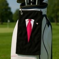Usa President Trump Suit Easy Halloween Costume Golf Towel thumb 2