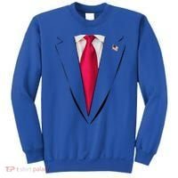 Usa President Trump Suit Easy Halloween Costume Sweatshirt thumb 0