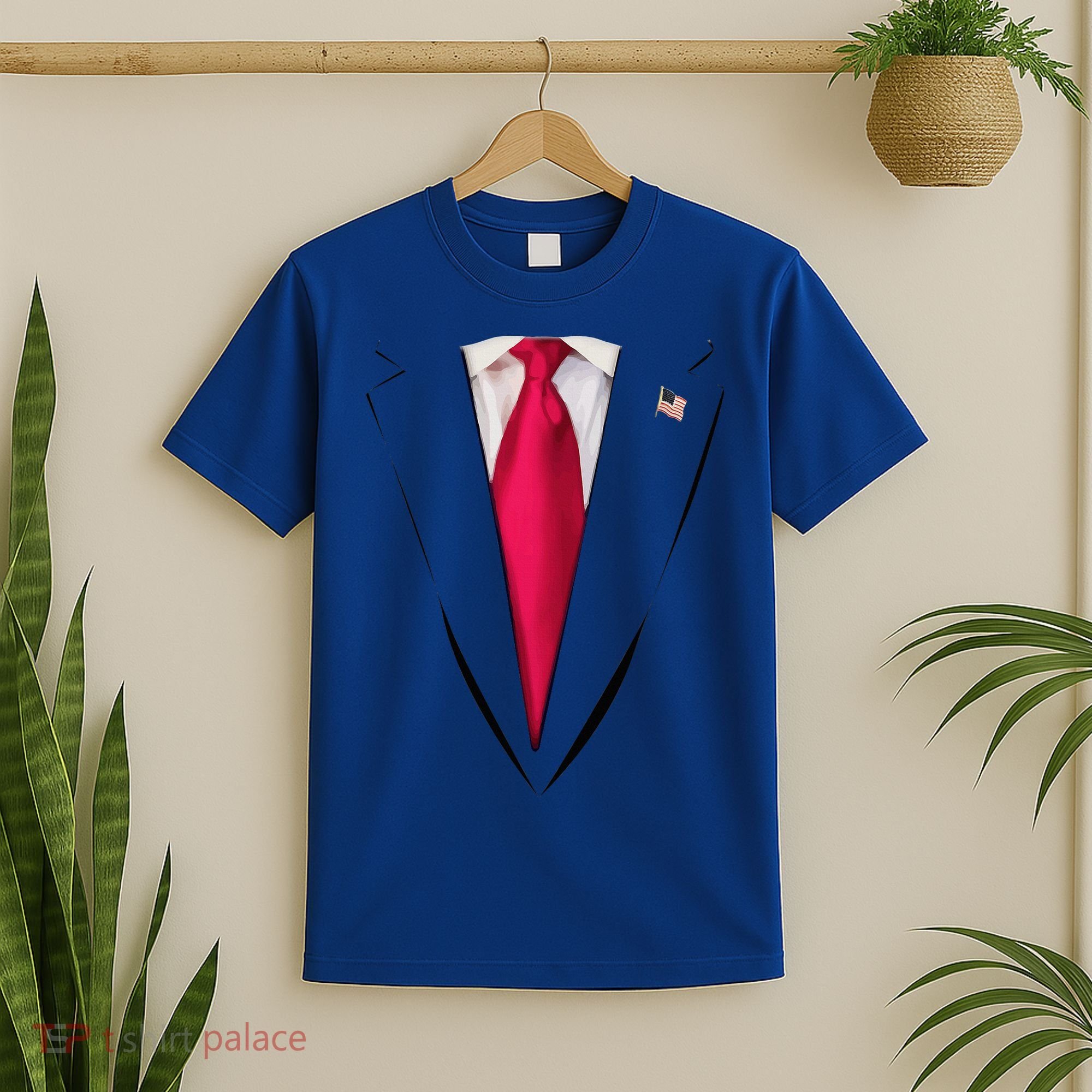 Usa President Trump Suit Easy Halloween Costume T-Shirt