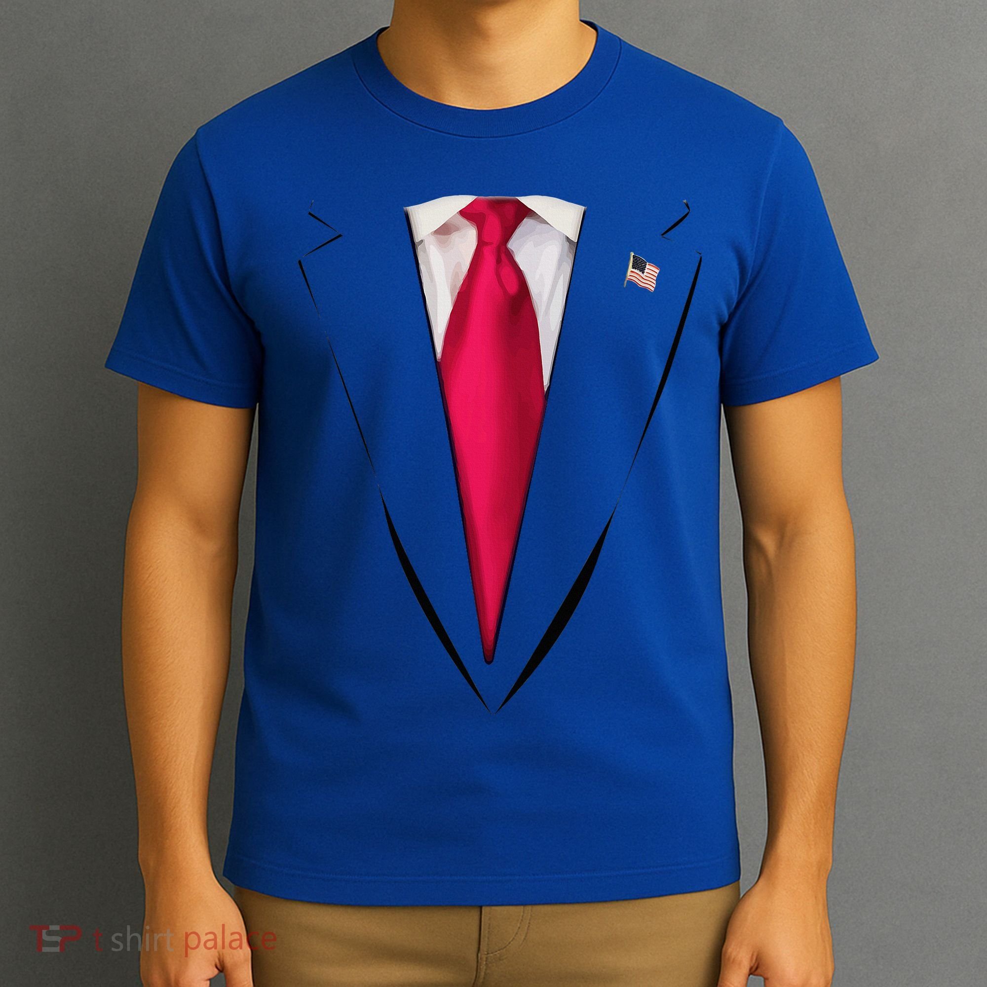 Usa President Trump Suit Easy Halloween Costume T-Shirt