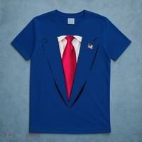Usa President Trump Suit Easy Halloween Costume T-Shirt thumb 5
