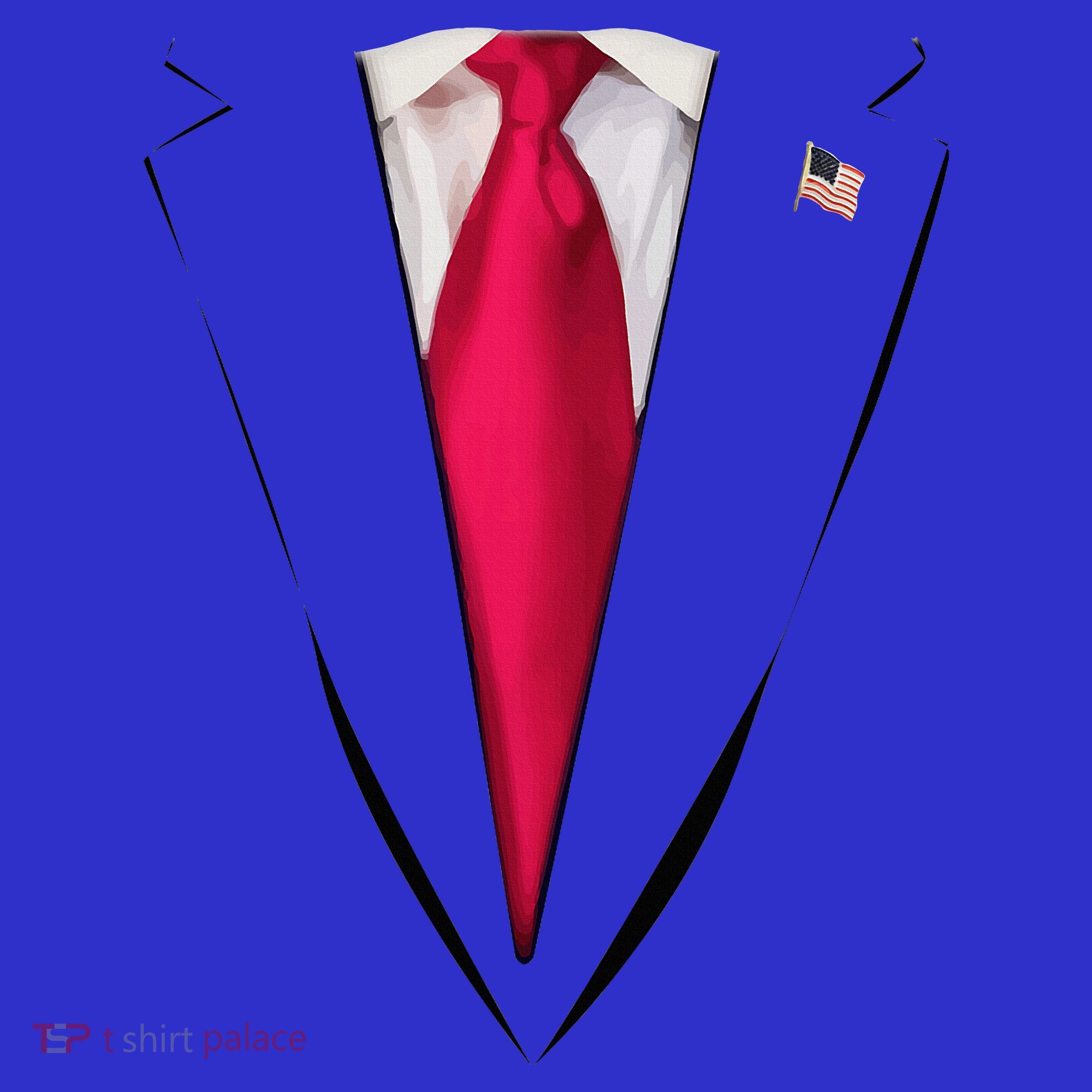 Usa President Trump Suit Easy Halloween Costume Button