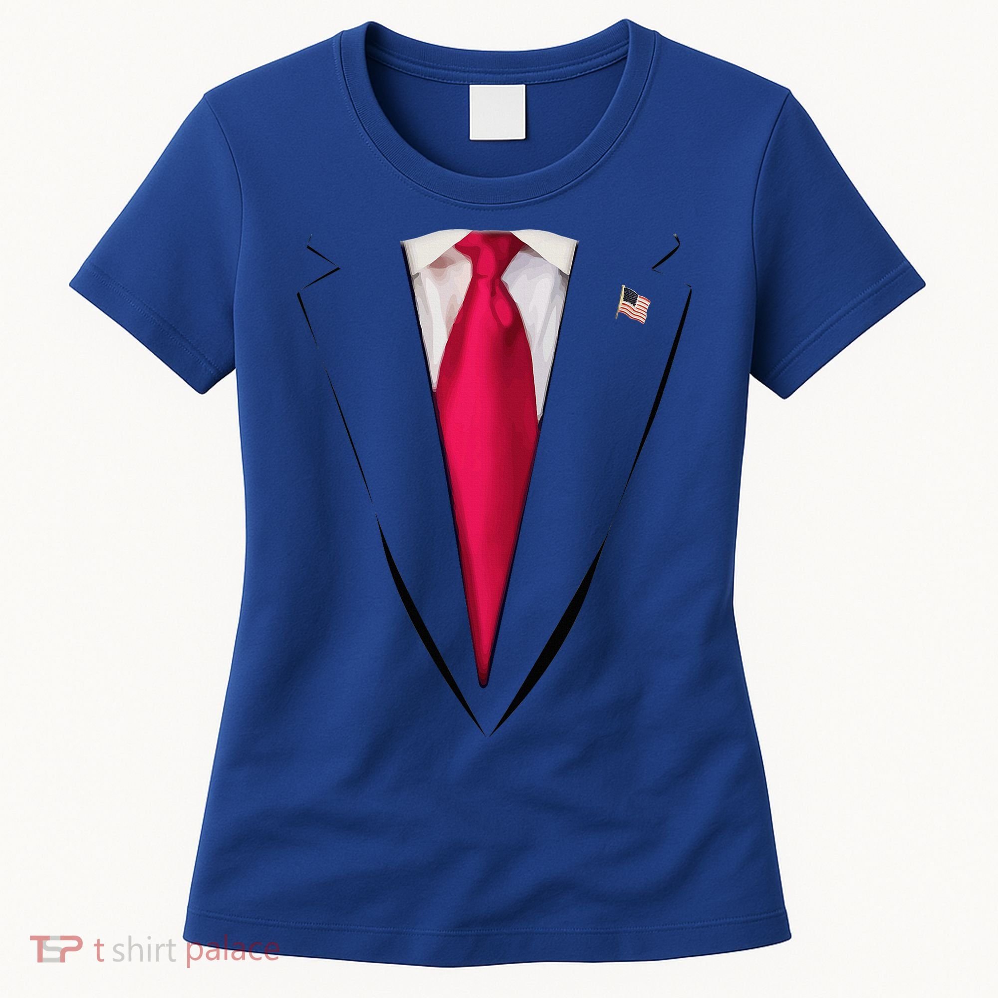 Usa President Trump Suit Easy Halloween Costume Women's T-Shirt