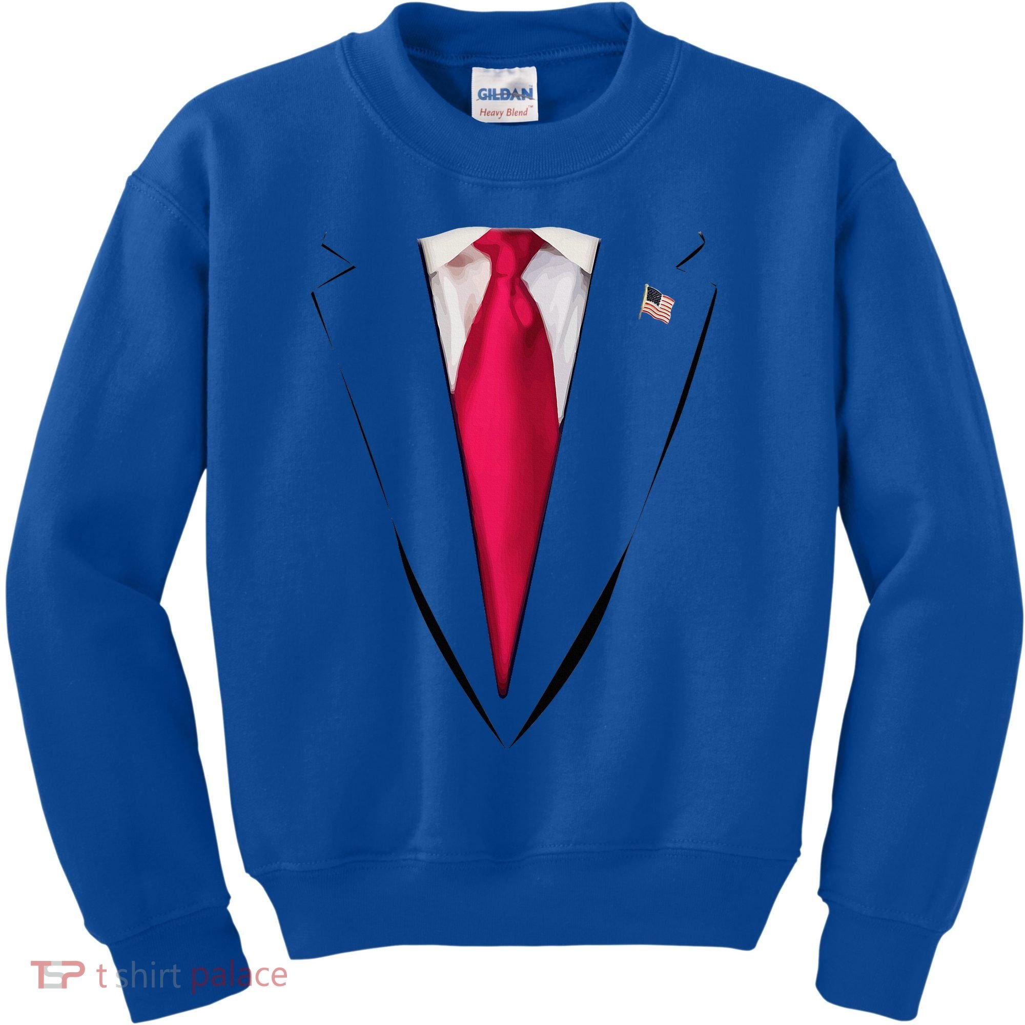 Usa President Trump Suit Easy Halloween Costume Kids Sweatshirt