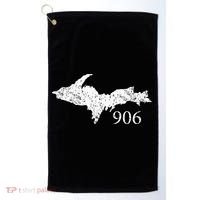 Upper Peninsula UP 906 Yooper Pride Michigan Roots Golf Towel thumb 0