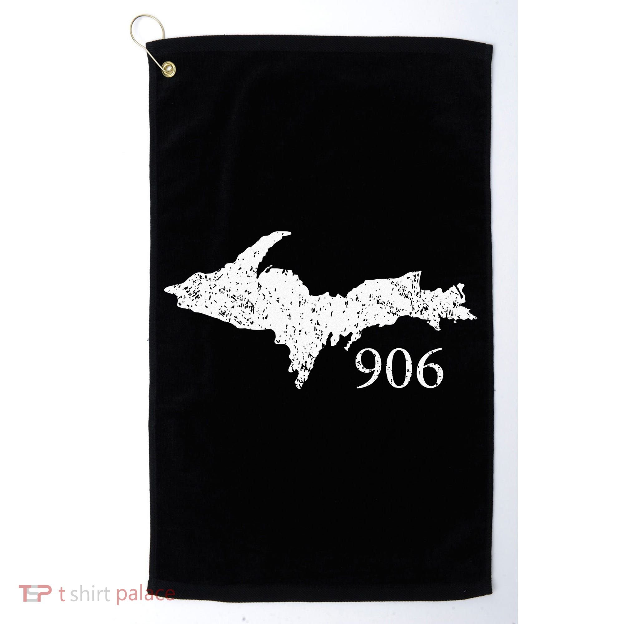 Upper Peninsula UP 906 Yooper Pride Michigan Roots Golf Towel