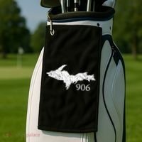 Upper Peninsula UP 906 Yooper Pride Michigan Roots Golf Towel thumb 2