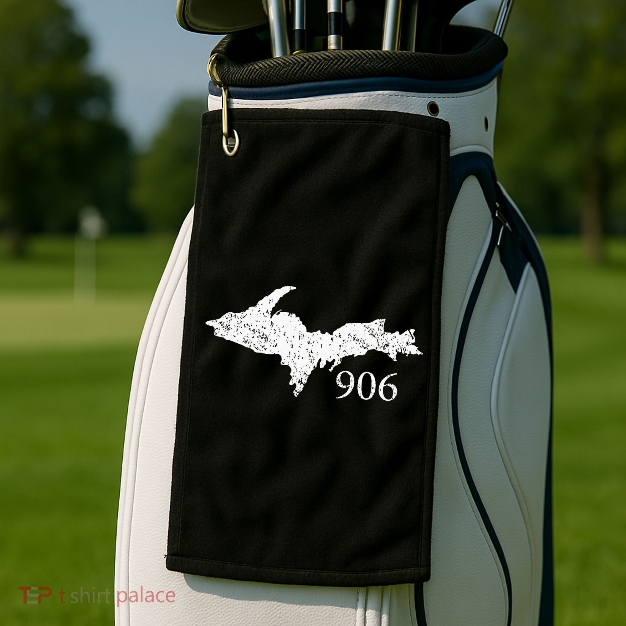 Upper Peninsula UP 906 Yooper Pride Michigan Roots Golf Towel
