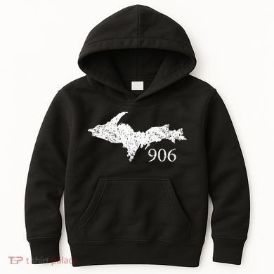 Upper Peninsula UP 906 Yooper Pride Michigan Roots Kids Hoodie