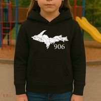 Upper Peninsula UP 906 Yooper Pride Michigan Roots Kids Hoodie thumb 3