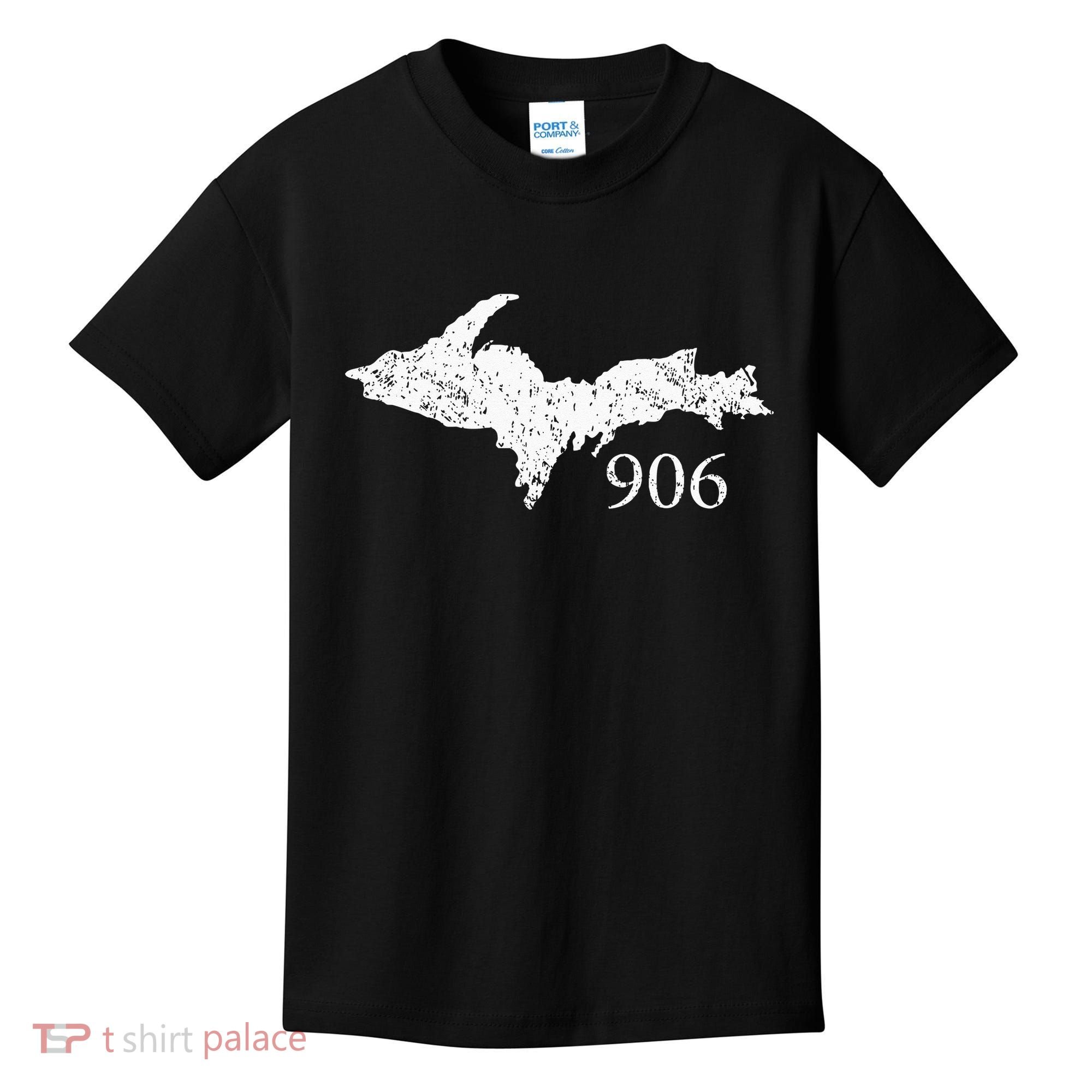 Upper Peninsula UP 906 Yooper Pride Michigan Roots Kids T-Shirt