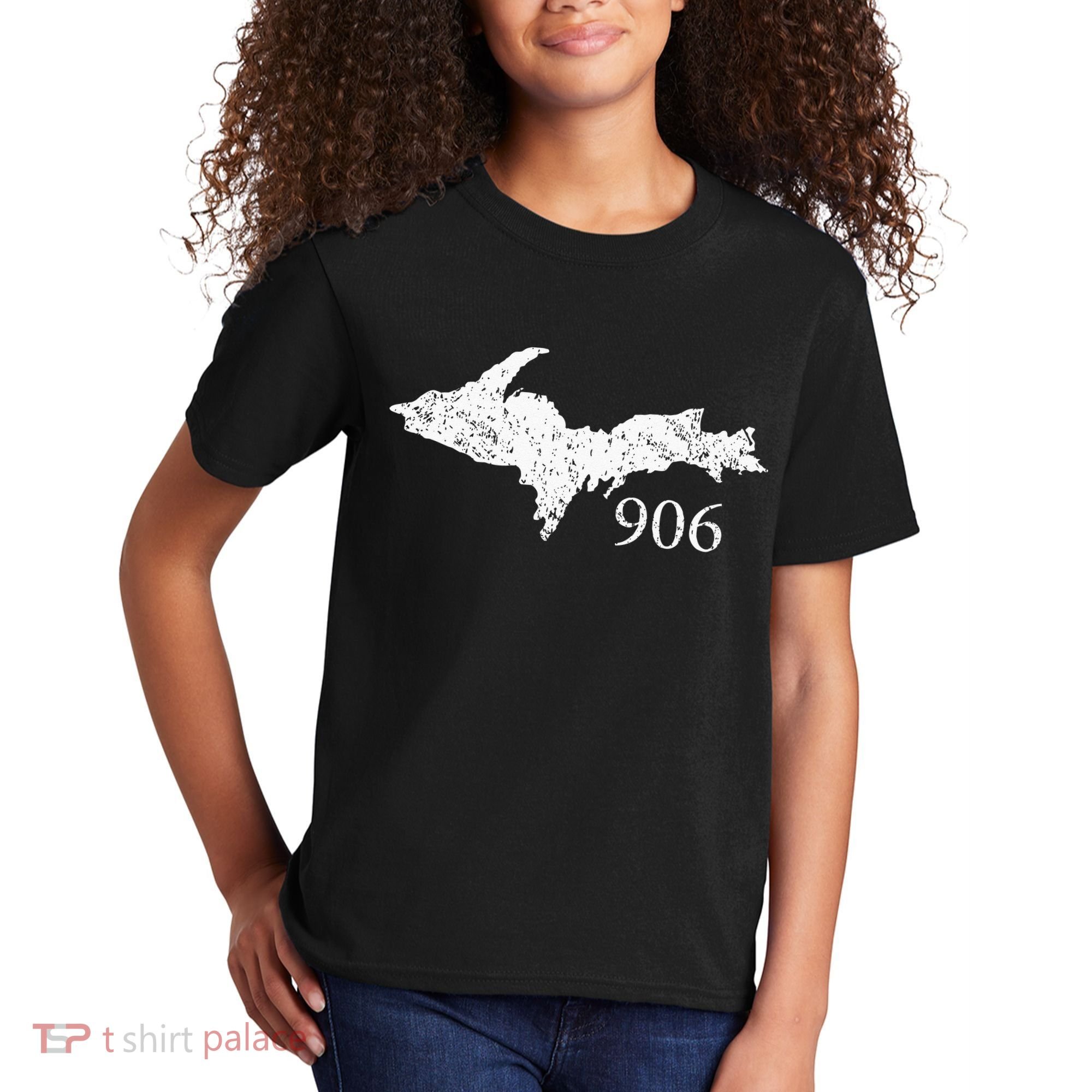 Upper Peninsula UP 906 Yooper Pride Michigan Roots Kids T-Shirt