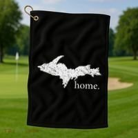 Upper Peninsula Up Home Yooper Pride Michigan Roots Golf Towel thumb 1