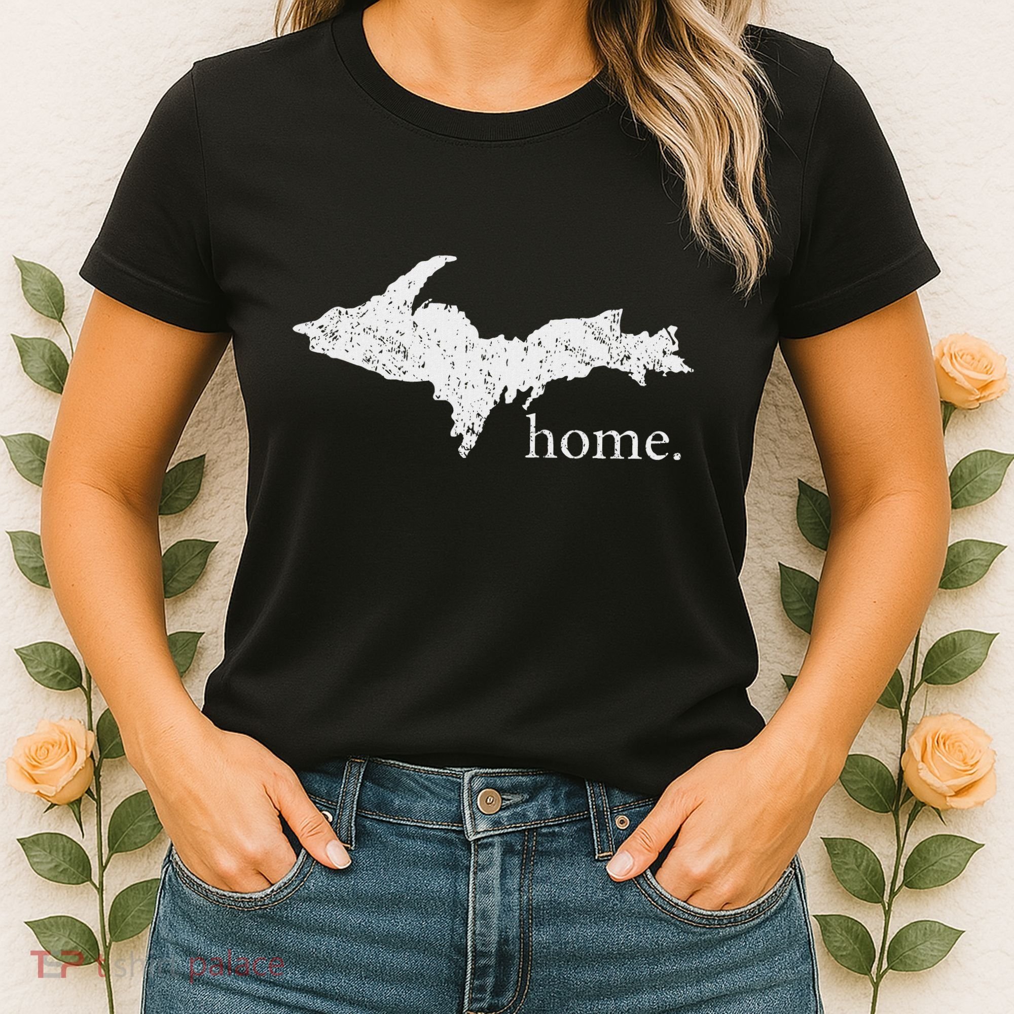 Upper Peninsula Up Home Yooper Pride Michigan Roots Women's T-Shirt