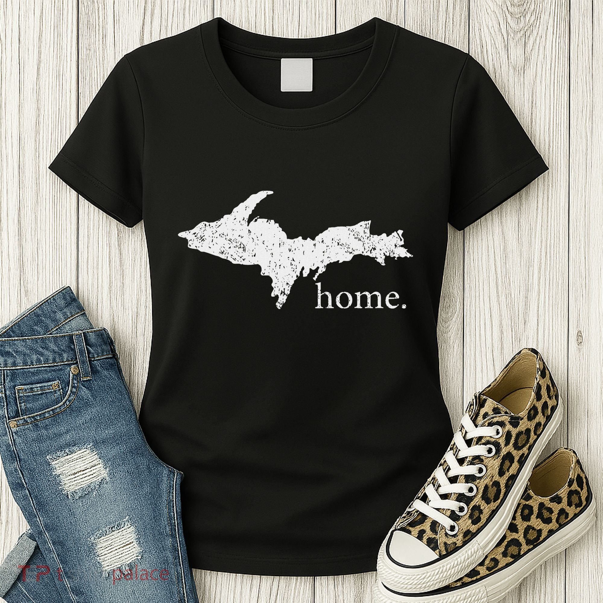 Upper Peninsula Up Home Yooper Pride Michigan Roots Women's T-Shirt