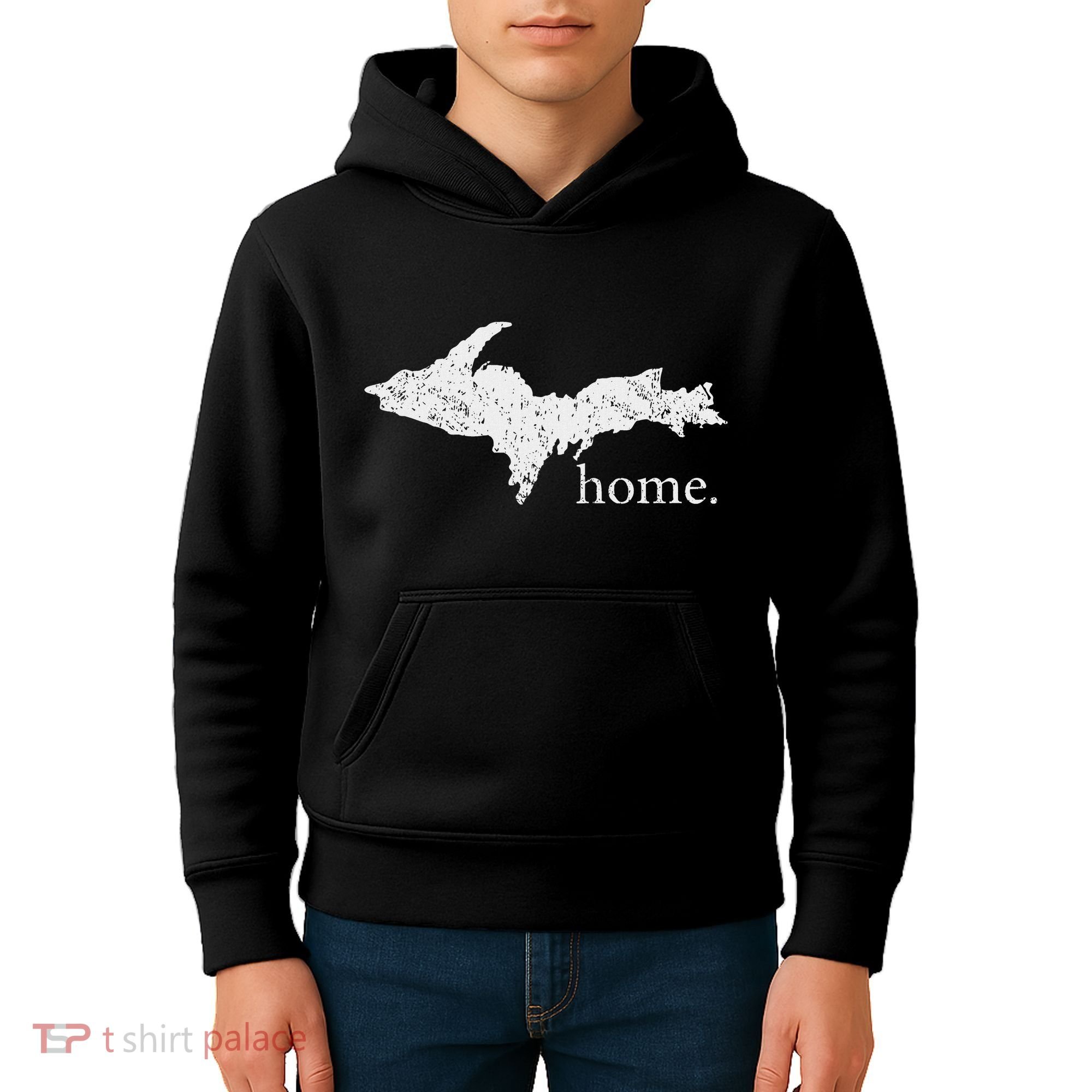 Upper Peninsula Up Home Yooper Pride Michigan Roots Kids Hoodie