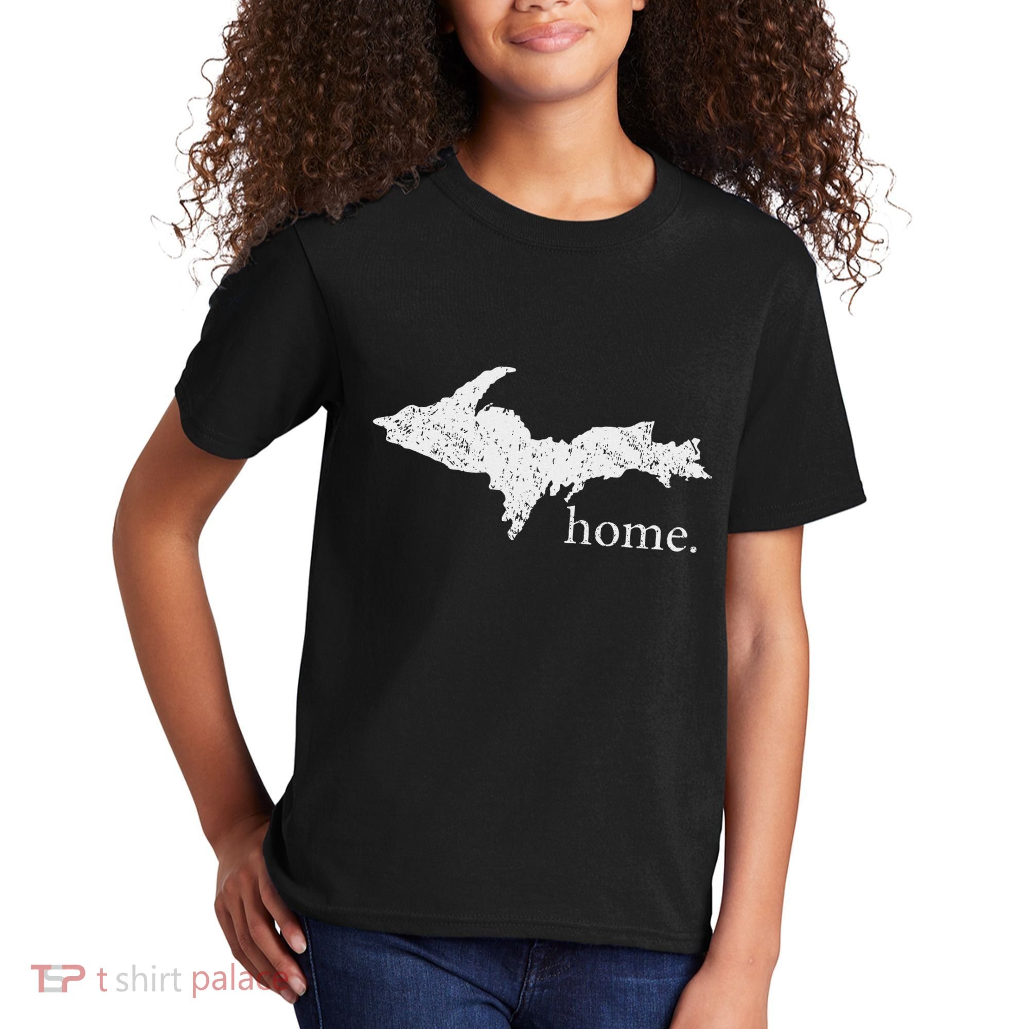 Upper Peninsula Up Home Yooper Pride Michigan Roots Kids T-Shirt