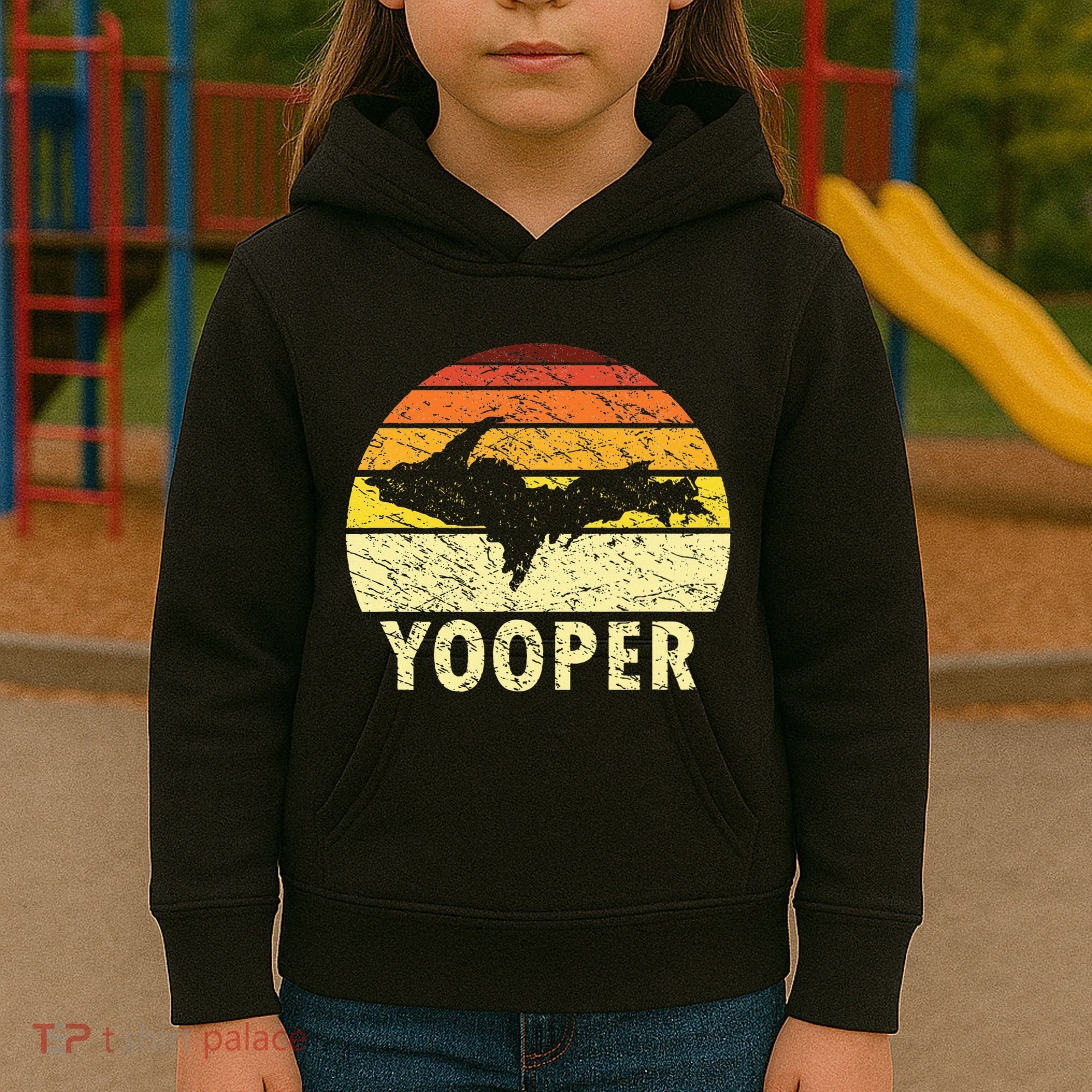Upper Peninsula Up Yooper Pride Michigan Roots Kids Hoodie