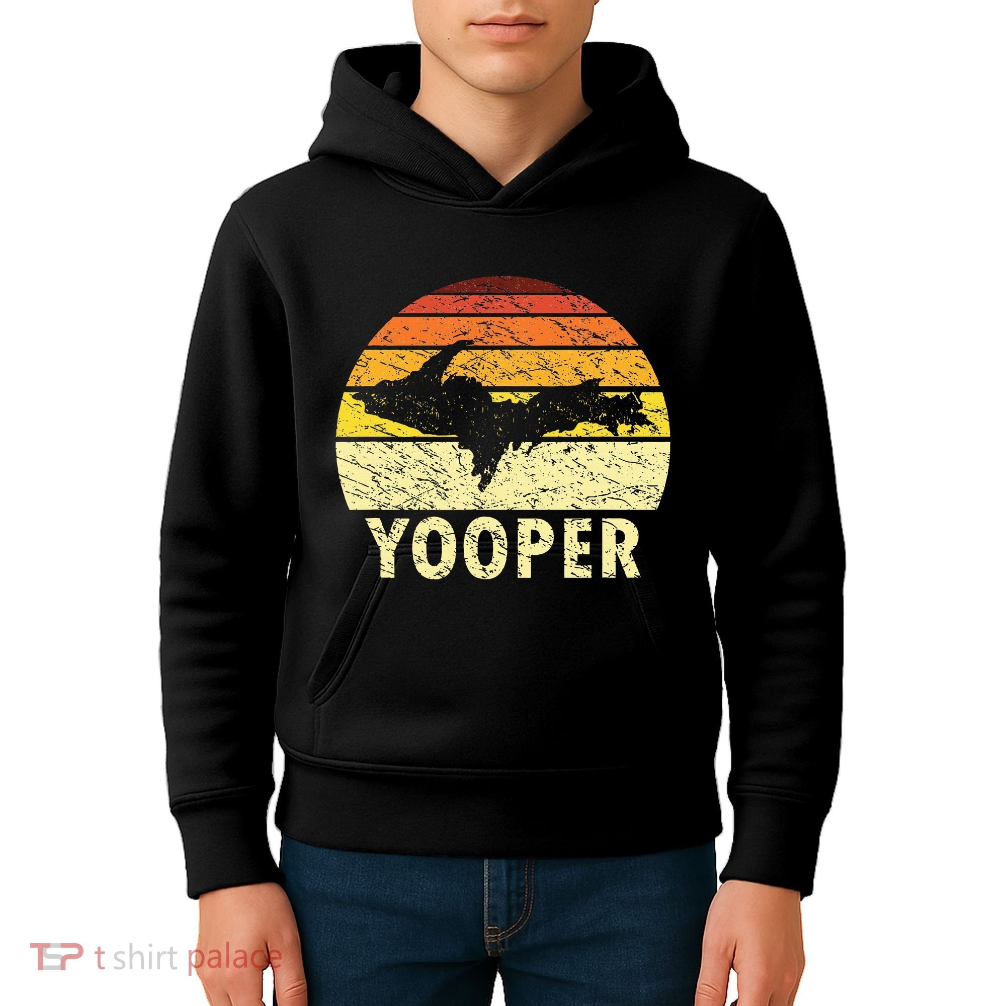 Upper Peninsula Up Yooper Pride Michigan Roots Kids Hoodie