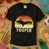 Upper Peninsula Up Yooper Pride Michigan Roots Kids T-Shirt thumb 3