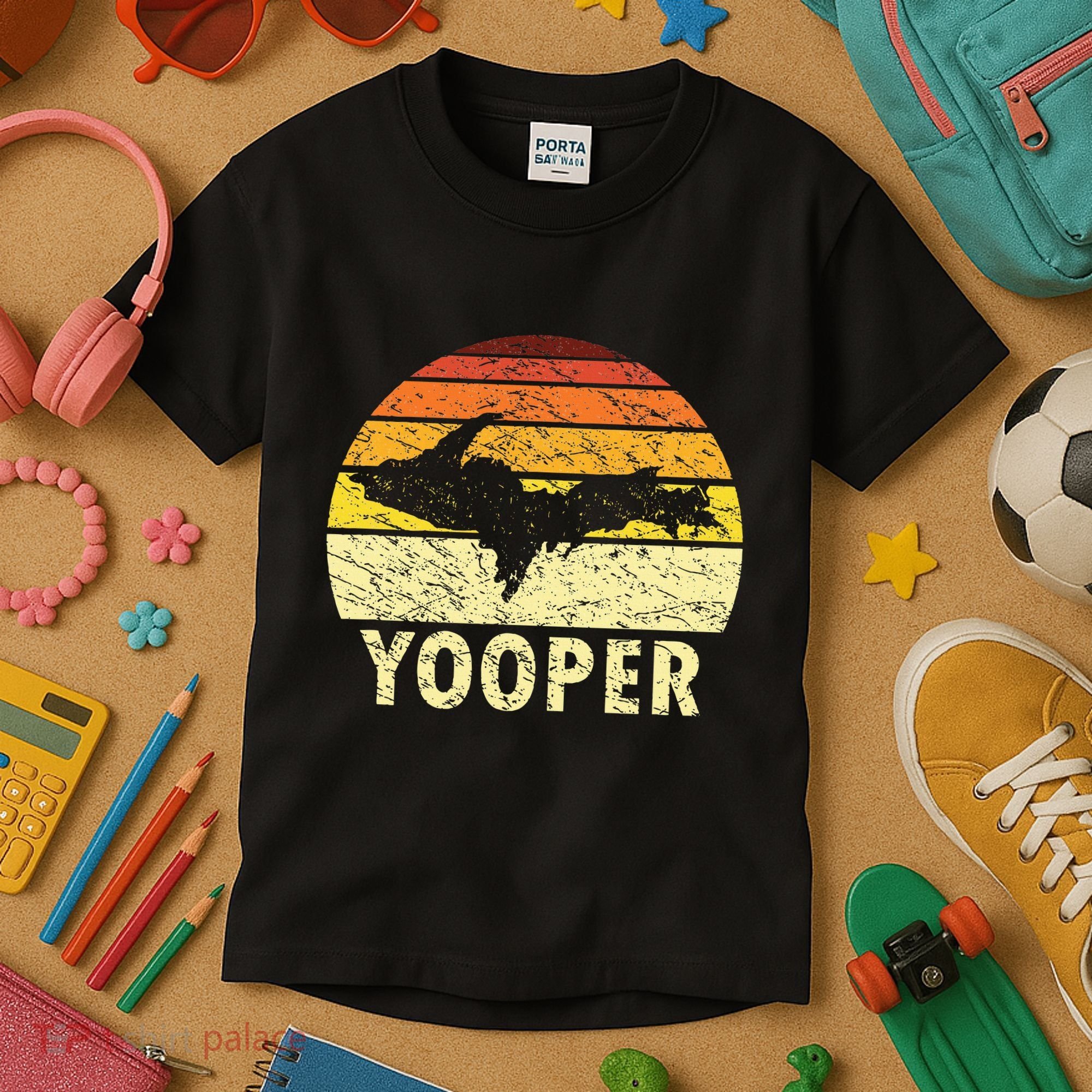 Upper Peninsula Up Yooper Pride Michigan Roots Kids T-Shirt