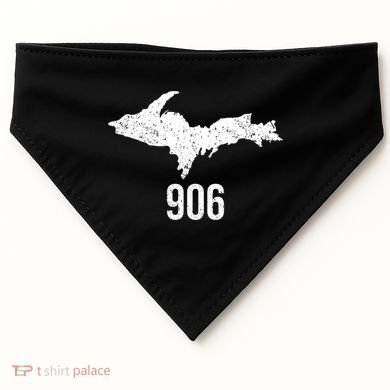 Upper Peninsula Up 906 Yooper Pride Michigan Roots Gift USA-Made Doggie Bandana