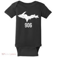 Upper Peninsula Up 906 Yooper Pride Michigan Roots Gift Baby Bodysuit thumb 0