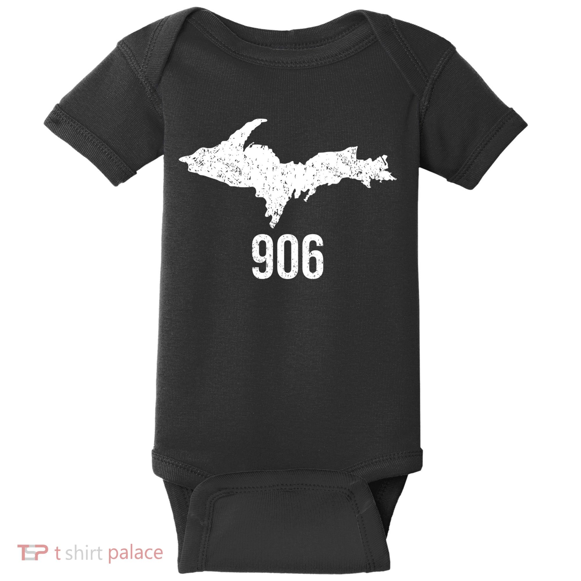 Upper Peninsula Up 906 Yooper Pride Michigan Roots Gift Baby Bodysuit