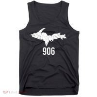 Upper Peninsula Up 906 Yooper Pride Michigan Roots Gift Tank Top thumb 0