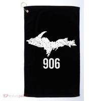 Upper Peninsula Up 906 Yooper Pride Michigan Roots Gift Golf Towel thumb 0