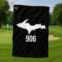 Upper Peninsula Up 906 Yooper Pride Michigan Roots Gift Golf Towel thumb 1