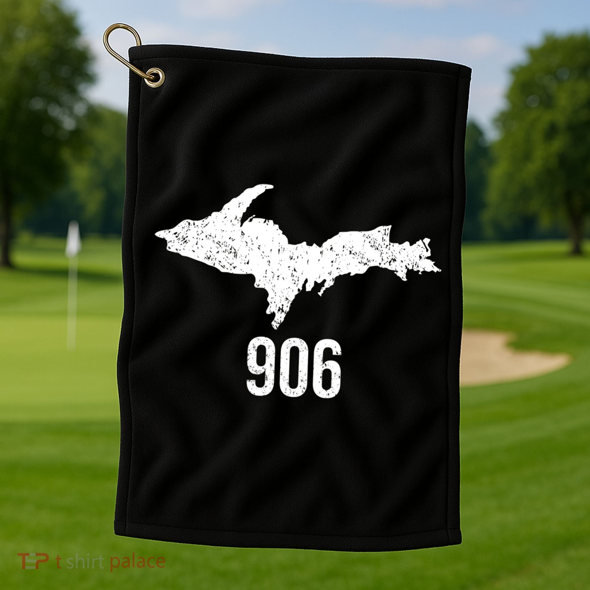 Upper Peninsula Up 906 Yooper Pride Michigan Roots Gift Golf Towel