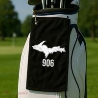 Upper Peninsula Up 906 Yooper Pride Michigan Roots Gift Golf Towel thumb 2