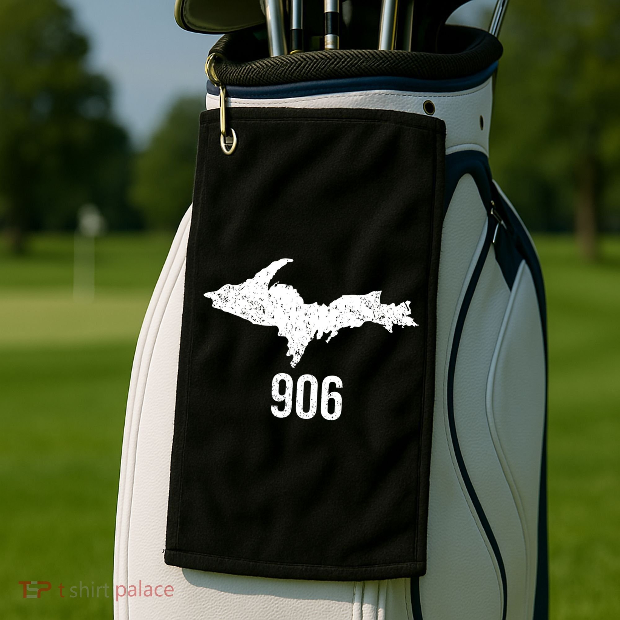Upper Peninsula Up 906 Yooper Pride Michigan Roots Gift Golf Towel