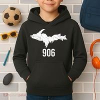 Upper Peninsula Up 906 Yooper Pride Michigan Roots Gift Kids Hoodie thumb 2