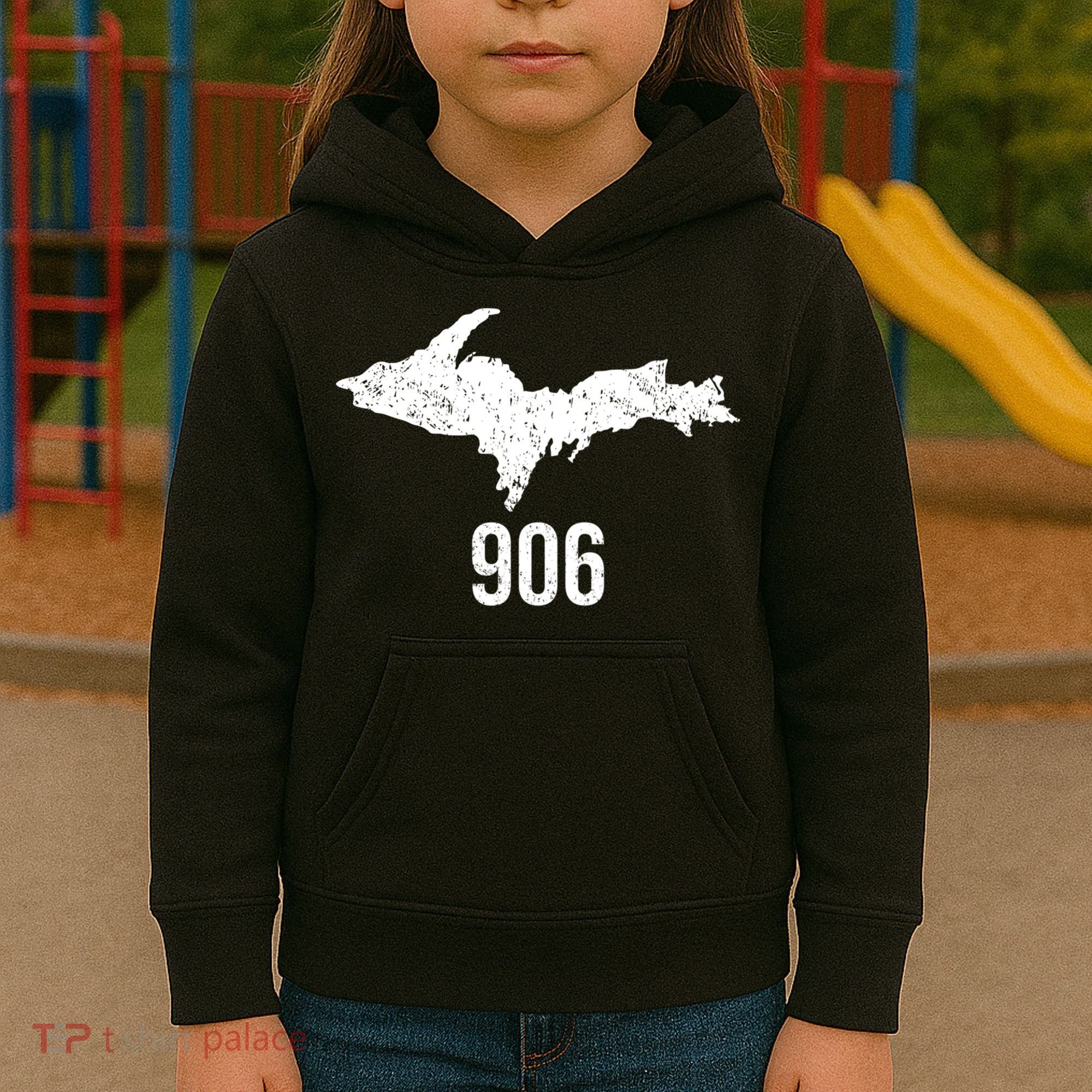 Upper Peninsula Up 906 Yooper Pride Michigan Roots Gift Kids Hoodie