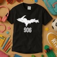 Upper Peninsula Up 906 Yooper Pride Michigan Roots Gift Kids T-Shirt thumb 3