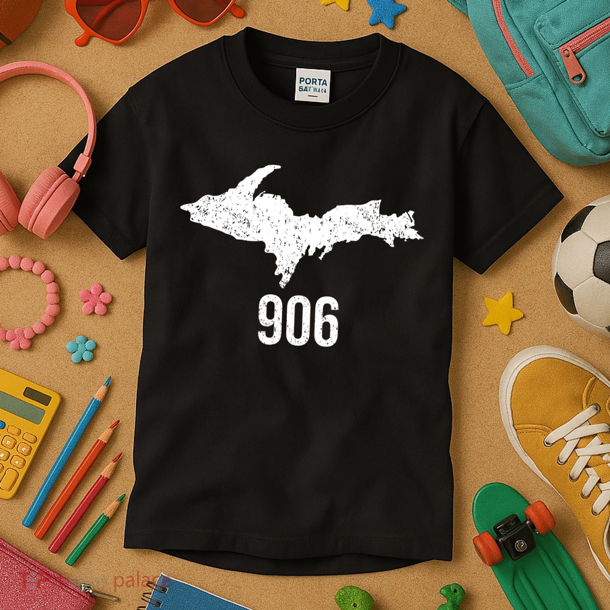 Upper Peninsula Up 906 Yooper Pride Michigan Roots Gift Kids T-Shirt