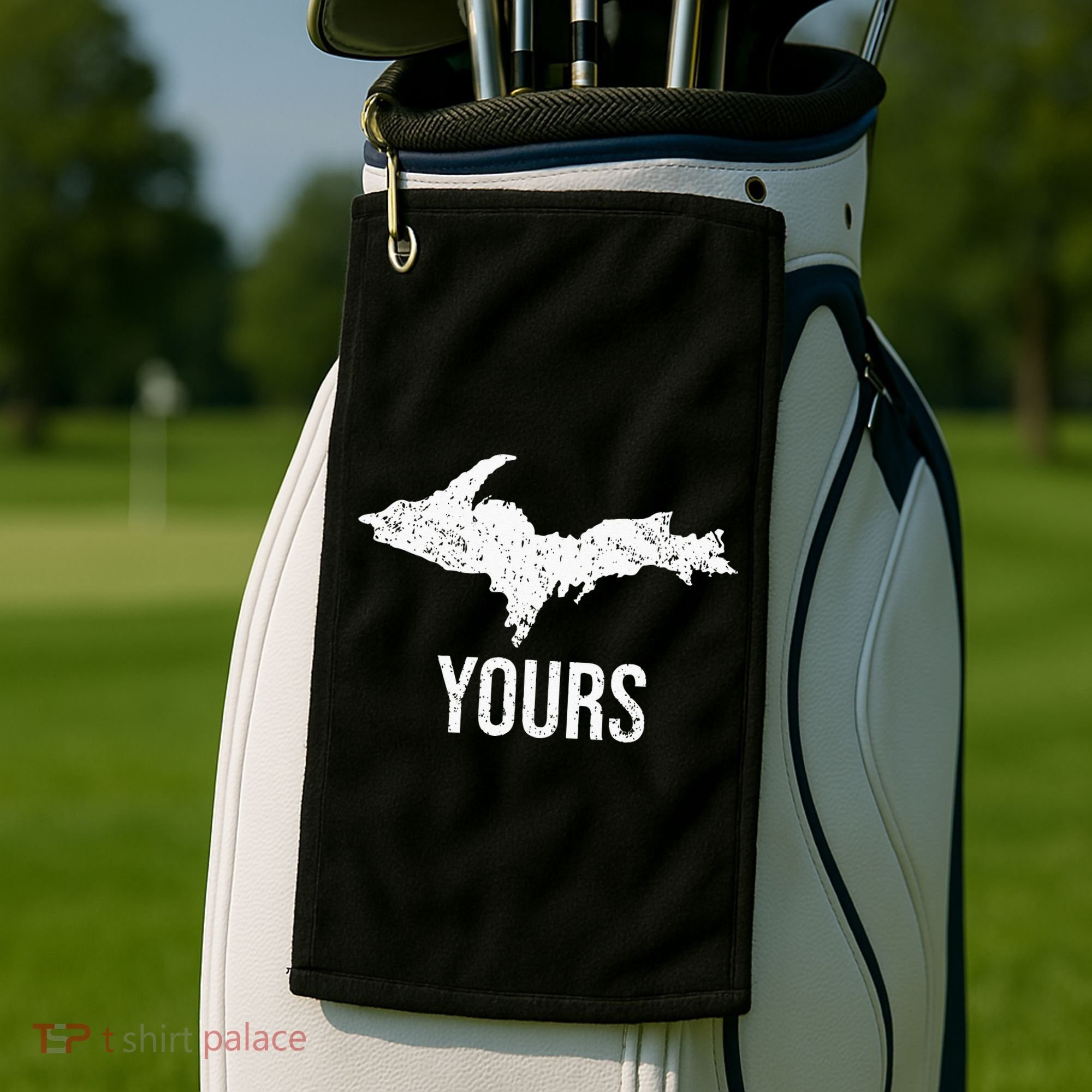 Upper Peninsula UP Yours Yooper Pride Michigan Roots Golf Towel