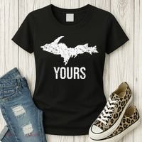 Upper Peninsula UP Yours Yooper Pride Michigan Roots Women's T-Shirt thumb 3