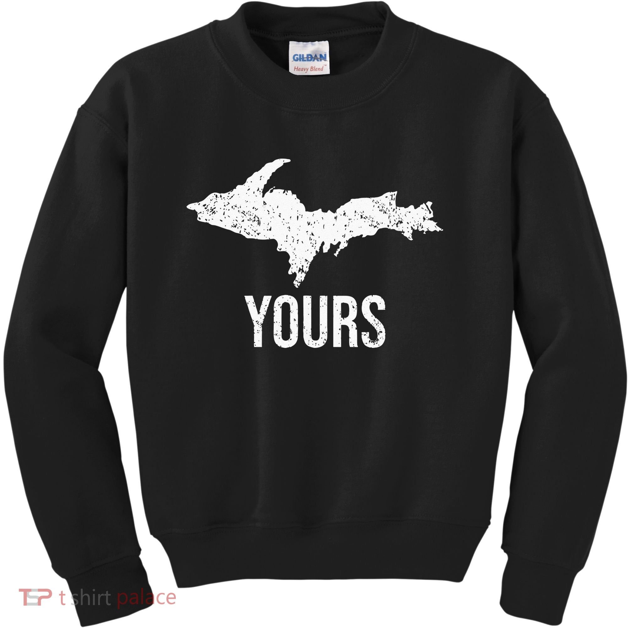 Upper Peninsula UP Yours Yooper Pride Michigan Roots Kids Sweatshirt
