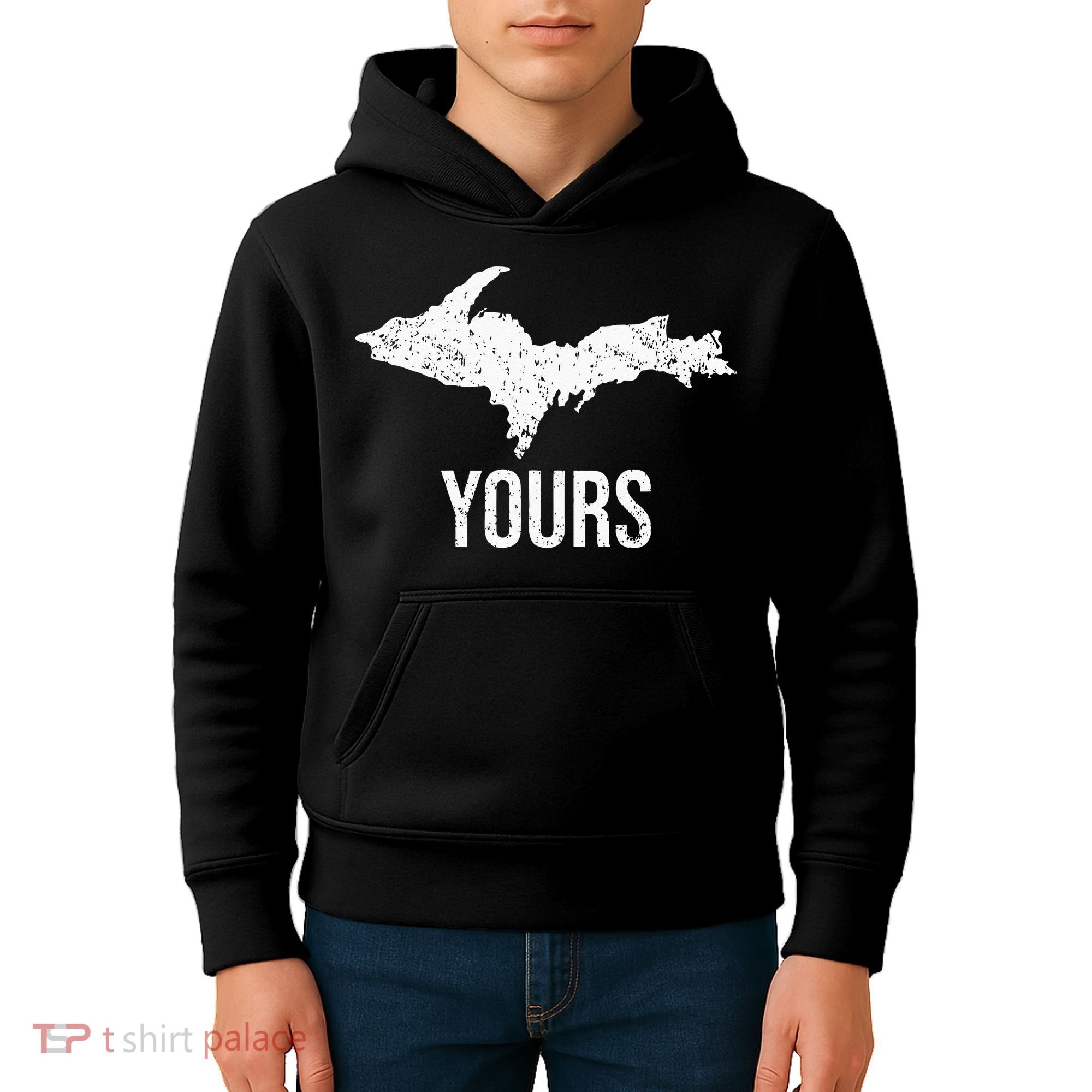 Upper Peninsula UP Yours Yooper Pride Michigan Roots Kids Hoodie