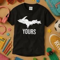 Upper Peninsula UP Yours Yooper Pride Michigan Roots Kids T-Shirt thumb 3