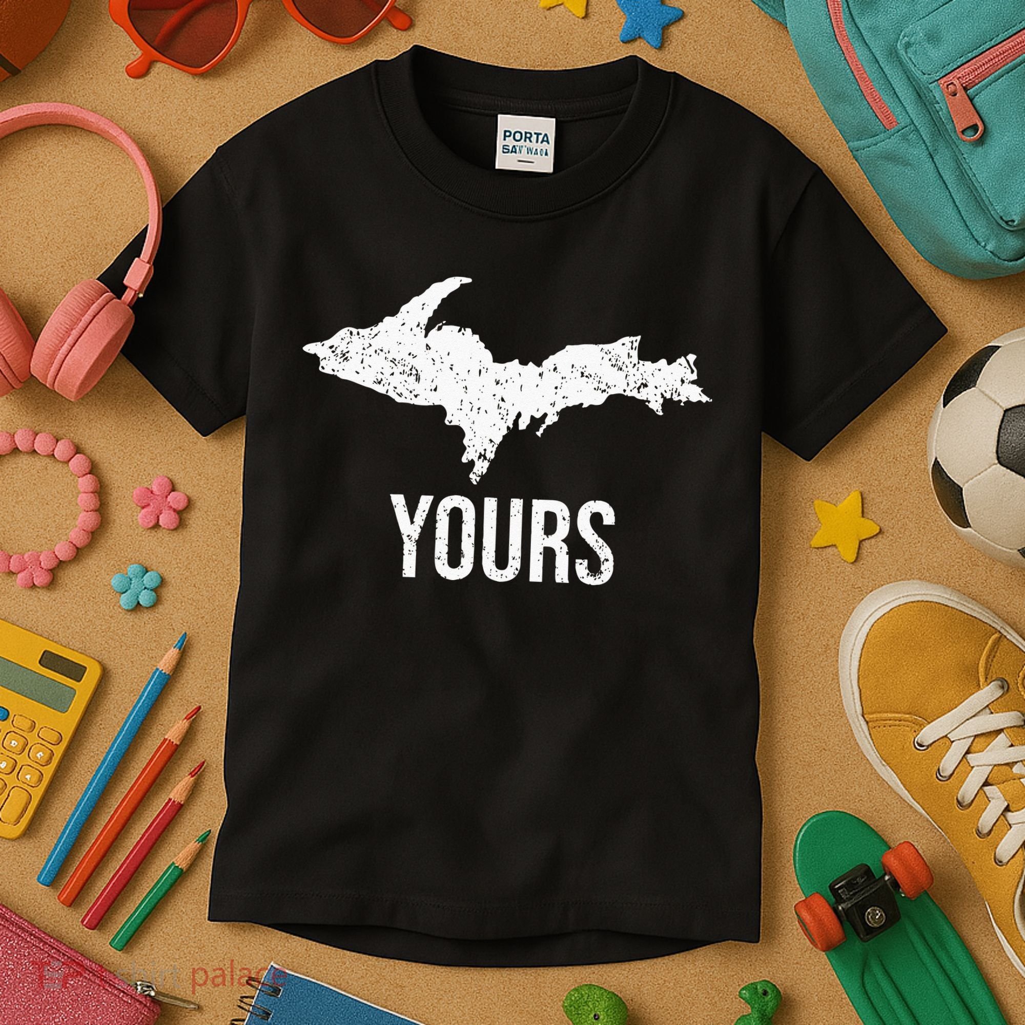 Upper Peninsula UP Yours Yooper Pride Michigan Roots Kids T-Shirt