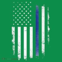 US Police USA American Flag Back The Blue Lives Matter T-Shirt thumb 7