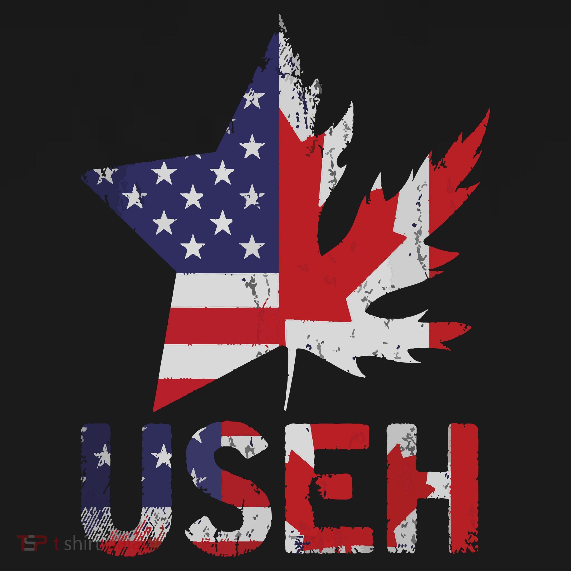 USEH Patriotic USA Star Canadian Maple Leaf Canada Doggie Tank