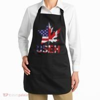 USEH Patriotic USA Star Canadian Maple Leaf Canada Apron thumb 2